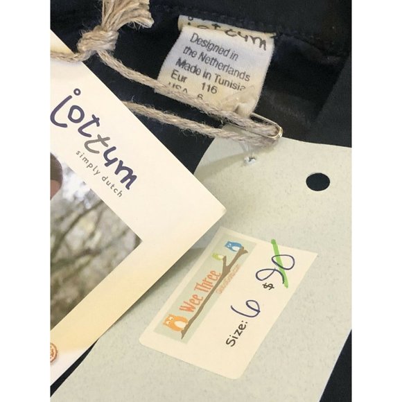 Jottum Girls 5 & 6 Skirt Vest Set Navy Black Applique Satin Cotton Pockets $206 - Picture 9 of 10